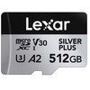Atminties kortelė Karta Lexar Professional Sidabrinis Plus Micro SDXC 512 GB 10 klasės UHS-I/U3 A2 V30 (LMSSIPL512G-BNANG)