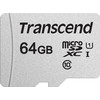 Atminties kortelė su adapteriu Transcend microSDXC USD300S 64GB CL10 UHS-I iki 95MB/S