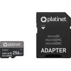 Atminties kortelė Atminties korta Platinet MicroSD 256GB (class10 UHS-III 90MB/S) + SD Adapteris