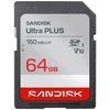 Atminties kortelė Karta PNY Sandisk Ultra PLUS SDXC karta 64GB UHS-I, V10, U1, C10, (150MB/s) (SDSDUBC-064G-GN6IN)