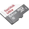 Atminties kortelė SANDISK Ultra Micro SDXC 64GB + SD adapteris, 100MB/s, 10 klasė, UHS-I