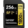 „Professional Lexar 1800x SDXC 256 GB“ 10 klasės UHS-II/U3 V60 (LSD1800256G-BNNNG) atminties kortelė