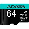 Atminties kortelė Tab ADATA Premier Pro Micro SDXC 64 GB klasė 10 UHLS- / U3 A2 V30 (AUSDX64GUI3V30SA2-RA1)