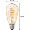 Atmosphera Dekoratyvinė LED lemputė gintaro spalvos, taupanti energiją, ST64 4W
