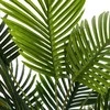 Atmosphera Dirbtinis delnas baltame keraminiame puode su įdaru ant medinio stovo