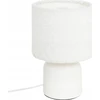 Atmosphera BONA keraminė stalinė lempa su bouclé gaubtu, Ø 14 cm