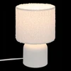 Atmosphera BONA keraminė stalinė lempa su bouclé gaubtu, Ø 14 cm
