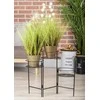 Atmosphera Gėlynas metalinis stovimas LAPAS, 3 gėlių pagrindai, 49 cm, juoda