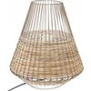 Atmosphera Lampa su wikliny i metalu CHERAW, 33,5 cm, smėlio sp.