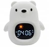 Atmosphera Lampka Nocna Silikon Laikrodis Meškiukas Žadintuvas Data Muzyka Oświetlenie RGB 1800mAh / JL822 / Meškiukas