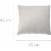 Šviesiai pilka pagalvė RIB 45x45 cm su matmenimis