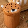 Atmosphera Sulankstomas pufas su žaislų saugykla SMILE, Ø 30 cm