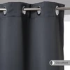 Atmosphera Tamsintos užuolaidos, dvi tamsios pilkos užuolaidos paruoštos pakabinti ant akučių