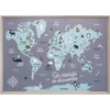 Atmosphera WORLD Pasaulio žemėlapis vaikams, sienų apdaila, 70x50 cm