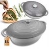 HAGE Ketaus kepimo skarda, emaliuota, 6 l, dangtis 34 cm, pilka indukcinė orkaitė