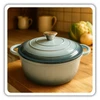 Atusa EMALIOWANY Puodas ŻELIWNY 22cm 3L HAGE SEA SALT