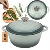 Atusa EMALIOWANY Puodas ŻELIWNY 22cm 3L HAGE SEA SALT