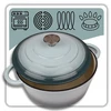 Atusa EMALIOWANY Puodas ŻELIWNY 22cm 3L HAGE SEA SALT