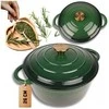 Atusa EMALIOWANY Puodas ŻELIWNY 24cm 4L HAGE Žalias