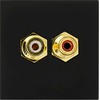 Audac AUDAC CP45RCA/B Ryšio plokštė RCA 45 x 45 mm Juoda versija