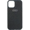 Audi Carbon Fiber Apple iPhone 11 / Xr 6.1″ juodos spalvos kietas dėklas AU-TPUPCIP11-R8/D2-BK