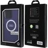 Audi IML Big Logo MagSafe Dėklas Apple iPhone 15 Pro Max 6.7″ mėlynos spalvos hardcase AU-IMLMIP15PM-Q5/D