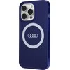 Audi IML Big Logo MagSafe Dėklas Apple iPhone 13 Pro / 13 6.1″ mėlynos spalvos hardcase AU-IMLMIP13P-Q5/D