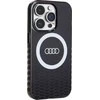 Audi IML Big Logo MagSafe Dėklas Apple iPhone 14 Pro 6.1″ juodos spalvos hardcase AU-IMLMIP14P-Q5/D2-BK