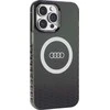 Audi IML Big Logo MagSafe Dėklas Apple iPhone 14 Pro Max 6.7″ juodos spalvos hardcase AU-IMLMIP14PM-Q5/D2-BK