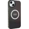 Audi IML Big Logo MagSafe Dėklas Apple iPhone 15 Plus / 14 Plus 6.7″ juodos spalvos hardcase AU-IMLMIP15M-Q5/D2