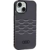 Audi IML MagSafe Dėklas Apple iPhone 15 / 14 / 13 6.1″ juodos spalvos hardcase AU-IMLMIP15-A6/D3-BK