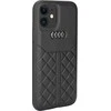 Audi Genuine Leather Apple iPhone 12 / 12 Pro 6.1″ juodos spalvos kietas dėklas AU-TPUPCIP12 P-Q8/D1-BK