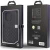 Audi Genuine Leather Apple iPhone 13 Pro / 13 6.1″ juodos spalvos kietas dėklas AU-TPUPCIP13 P-Q8/D1-BK