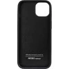 Audi Genuine Leather Apple iPhone 14 / 15 / 13 6.1″ juodos spalvos kietas dėklas AU-TPUPCIP14-Q8/D1-BK