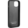 Audi Genuine Leather Apple iPhone 14 / 15 / 13 6.1″ juodos spalvos kietas dėklas AU-TPUPCIP14-Q8/D1-BK