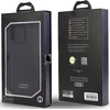 Audi Silicone Dėklas Apple iPhone 14 Pro Max 6.7″ juodos spalvos kietas dėklas AU-LSRIP14PM-Q3/D1-BK
