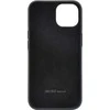 Audi Silicone Dėklas Apple iPhone 14 / 15 / 13 6.1″ juodos spalvos kietas dėklas AU-LSRIP14-Q3/D1-BK