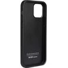 Audi Synthetic Leather Apple iPhone 12 / 12 Pro 6.1″ juodos spalvos kietas dėklas AU-TPUPCIP12 P-TT/D1-BK