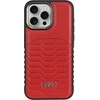 Audi Synthetic Leather MagSafe Apple iPhone 14 Pro 6.1″ red kietas dėklas AU-TPUPCMIP14P-GT/D3-RD