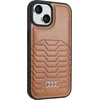 Audi Synthetic Leather MagSafe Apple iPhone 15 Plus / 14 Plus 6.7″ rudos spalvos kietas dėklas AU-TPUPCMIP15M-GT