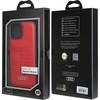 Audi Synthetic Leather MagSafe Apple iPhone 15 / 14 / 13 6.1″ red kietas dėklas AU-TPUPCMIP15-GT/D3-RD