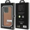 Audi Synthetic Leather MagSafe Apple iPhone 15 Pro 6.1″ rudos spalvos kietas dėklas AU-TPUPCMIP15P-GT/D3-BN