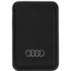 Kortelių dėklas Audi Eko oda Wallet Card Slot MagSafe (AU-MSCH-Q3/D1-BK) juodos spalvos