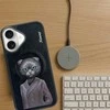 Dėklas Nimmy Magnetic fashion cute pet MagSafe skirtas Apple iPhone 16 juodos spalvos