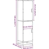 Highboard Gray Sonoma inžinerinis medis ir metalas