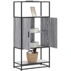 Highboard Pilka Sonoma 68x35x139 cm Mediena ir metalas
