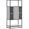 Highboard Pilka Sonoma 68x35x139 cm Mediena ir metalas