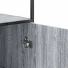 Highboard Pilka Sonoma 68x35x139 cm Mediena ir metalas