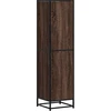Highboard Rudas ąžuolas 35,5x35x139 cm Mediena ir metalas