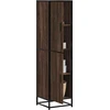 Highboard Rudas ąžuolas 35,5x35x139 cm Mediena ir metalas
